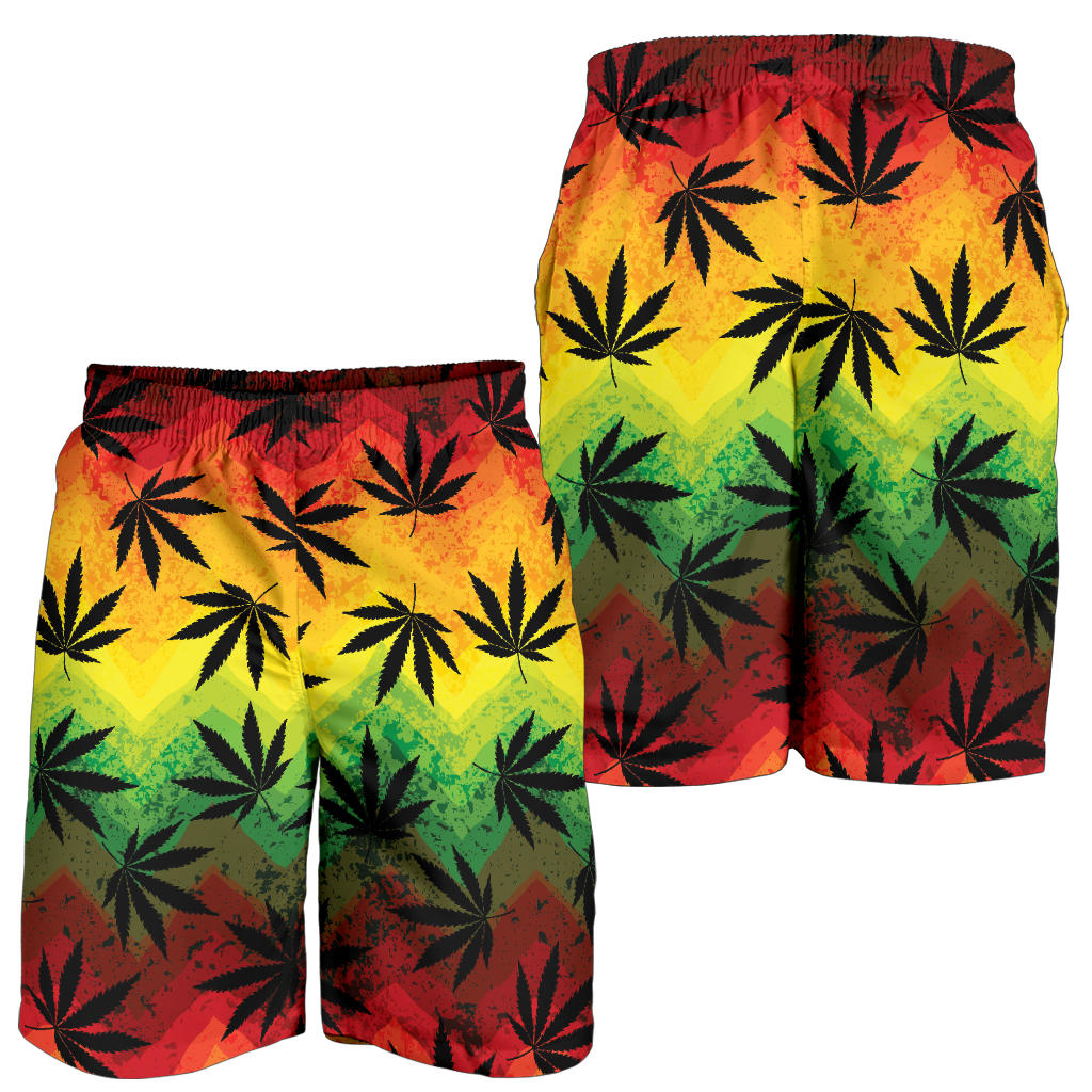 Rasta Pattern Print Design A02 Mens Shorts