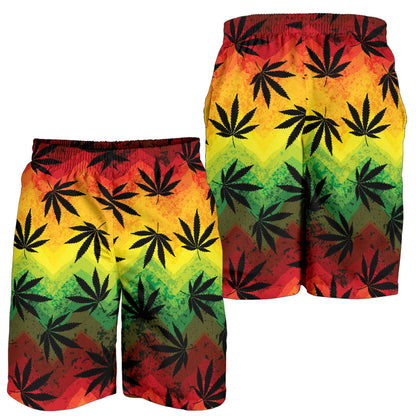Rasta Pattern Print Design A02 Mens Shorts
