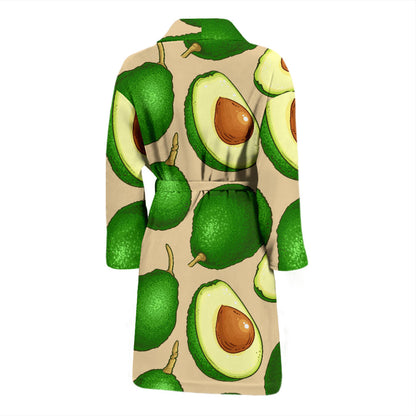 Avocado Pattern Print Design AC010 Men Bathrobe