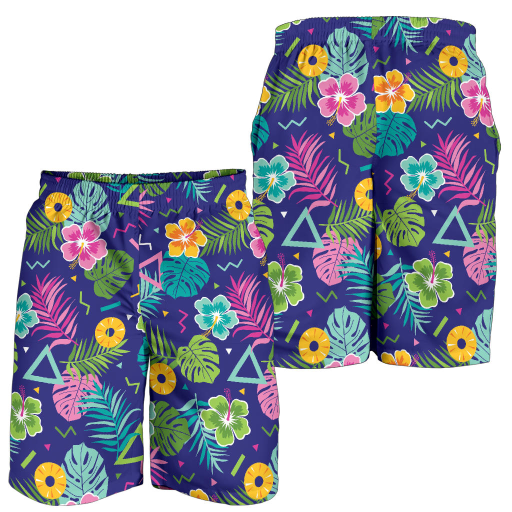 Hawaiian Themed Pattern Print Design H014 Mens Shorts