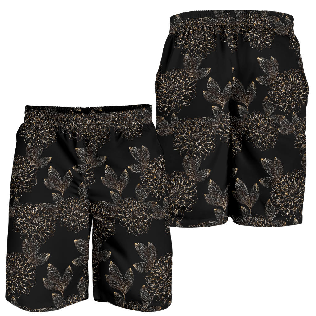 Dahlia Pattern Print Design DH04 Mens Shorts