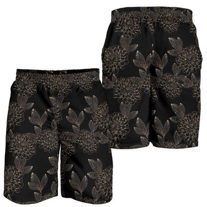 Dahlia Pattern Print Design DH04 Mens Shorts