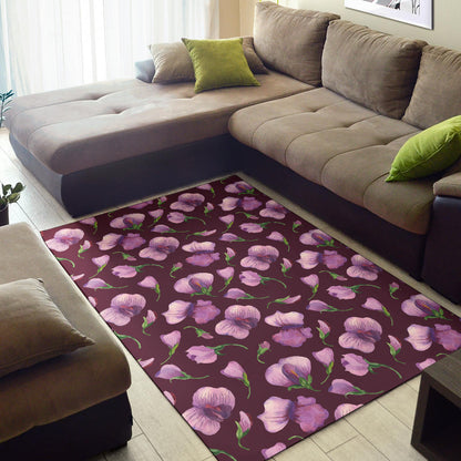 Peony Pattern Print Design PE010 Area Rugs