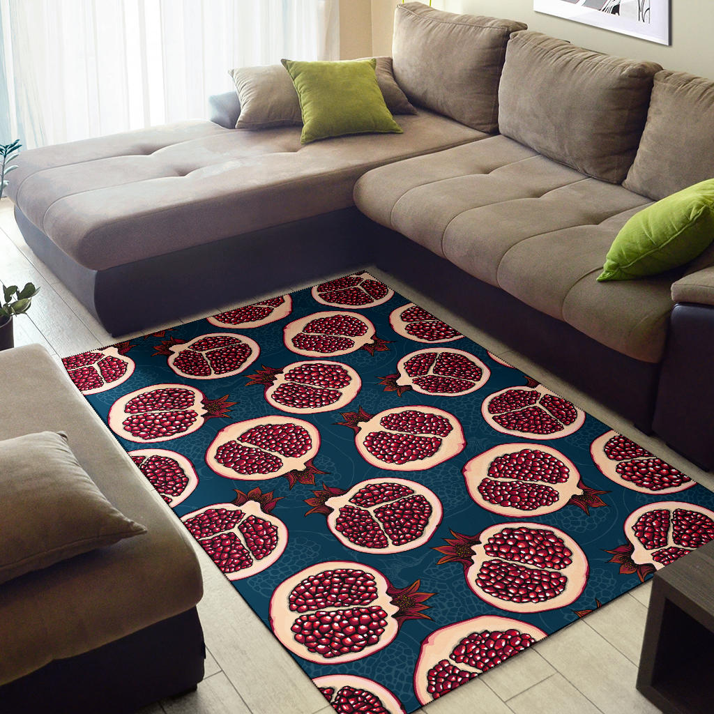 Pomegranate Pattern Print Design PG02 Area Rugs