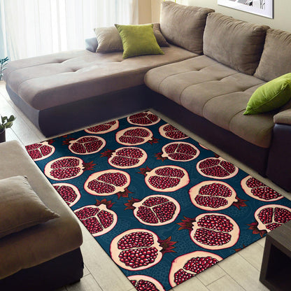 Pomegranate Pattern Print Design PG02 Area Rugs