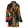 Heliconia Pattern Print Design HL01 Women Bathrobe