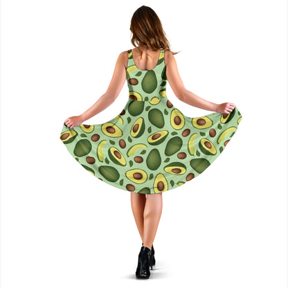 Avocado Pattern Print Design AC01 Midi Dress
