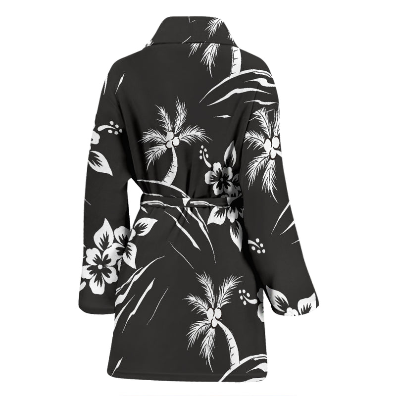 Palm Tree Pattern Print Design PT02 Women Bathrobe