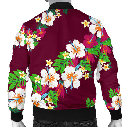 Hawaiian Themed Pattern Print Design H06 Men Bomber Jacket