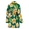 Plumeria Pattern Print Design PM07 Women Bathrobe