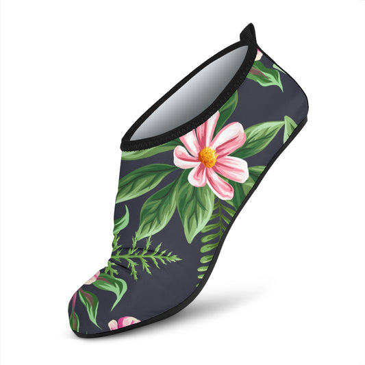Summer Floral Pattern Print Design SF010 Aqua Water Shoes
