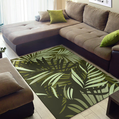 Palm Leaves Pattern Print Design PL05 Area Rugs