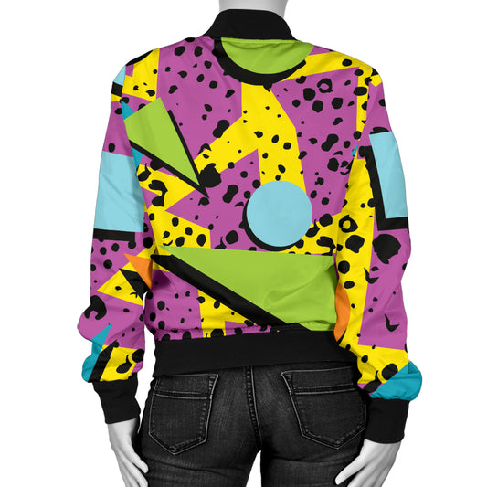 80s Pattern Print Design 1 Women's Bomber Jacket