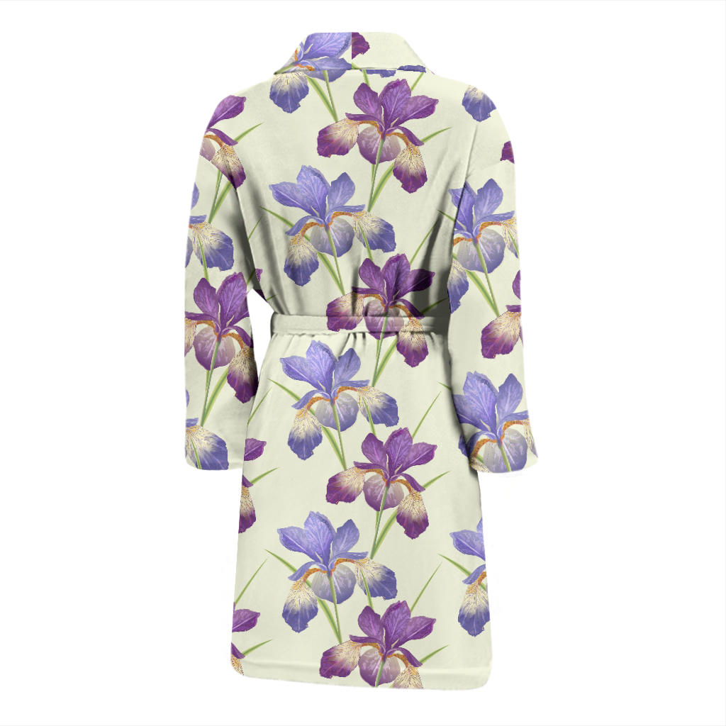 Iris Pattern Print Design IR08 Men Bathrobe