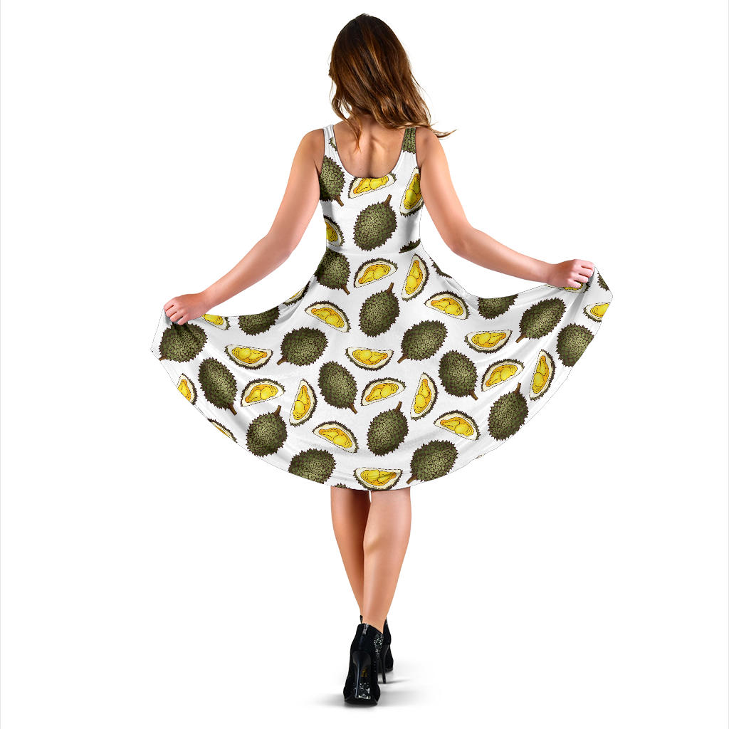 Durian Pattern Print Design DR03 Midi Dress