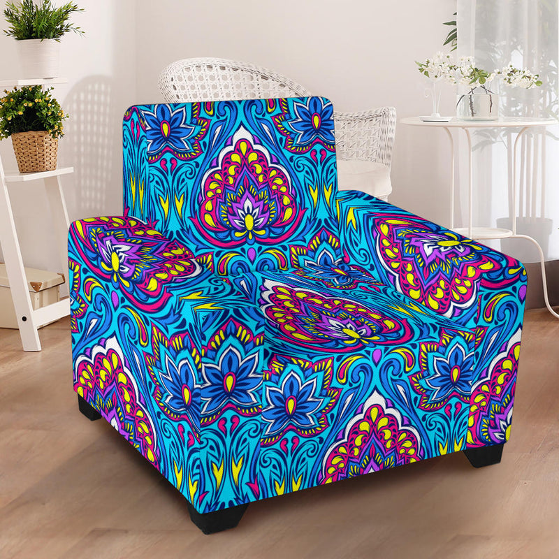 lotus Boho Pattern Print Design LO010 Armchair Slipcover