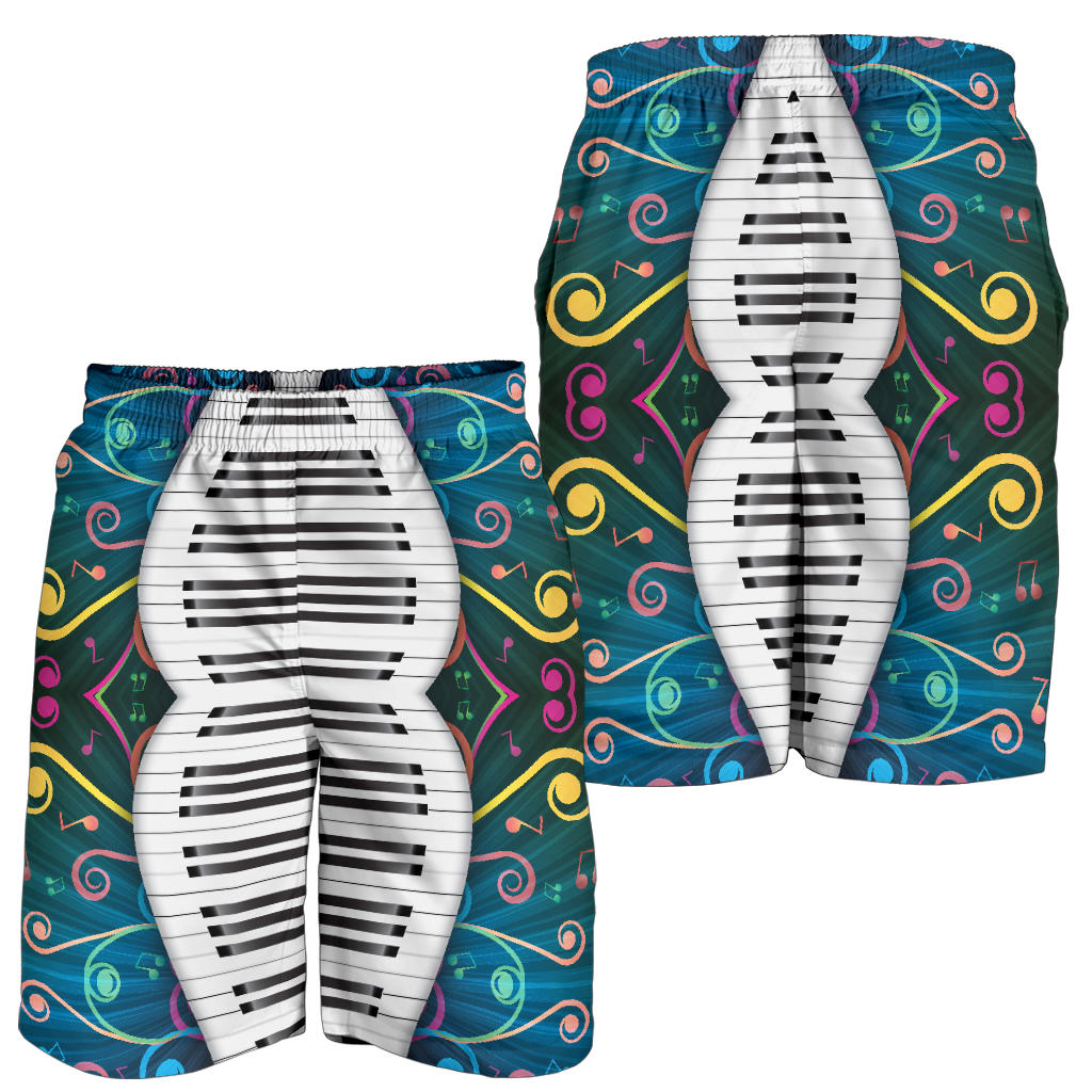 Piano Pattern Print Design 01 Mens Shorts