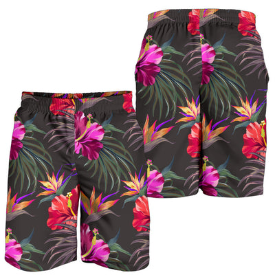 Hibiscus Pattern Print Design HB014 Mens Shorts