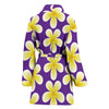 Yellow Plumeria Pattern Print Design PM05 Women Bathrobe