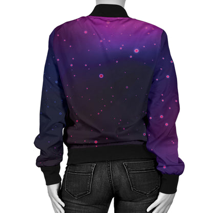 Night sky Pattern Print Design A04 Women's Bomber Jacket