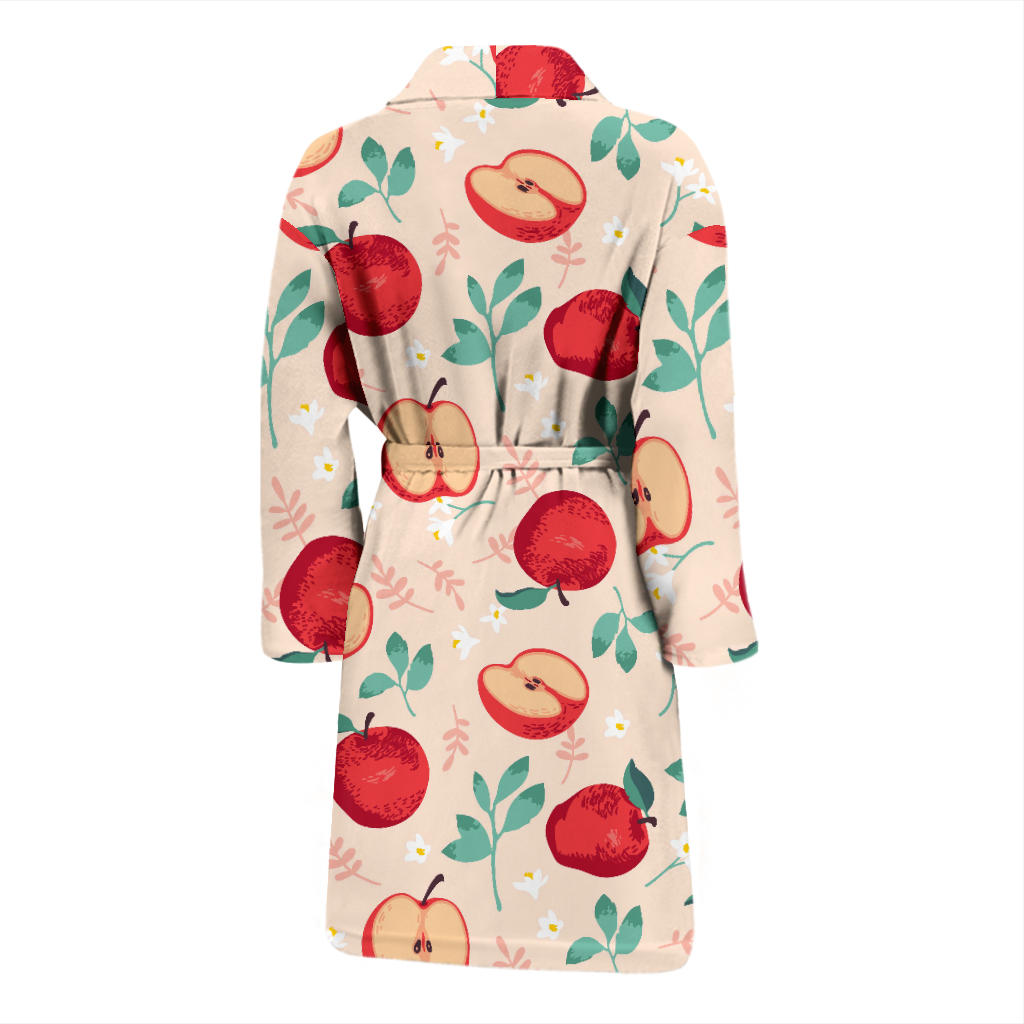 Apple Pattern Print Design AP06 Men Bathrobe