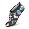 Donut Unicorn Pattern Print Design DN09 Aqua Water Shoes