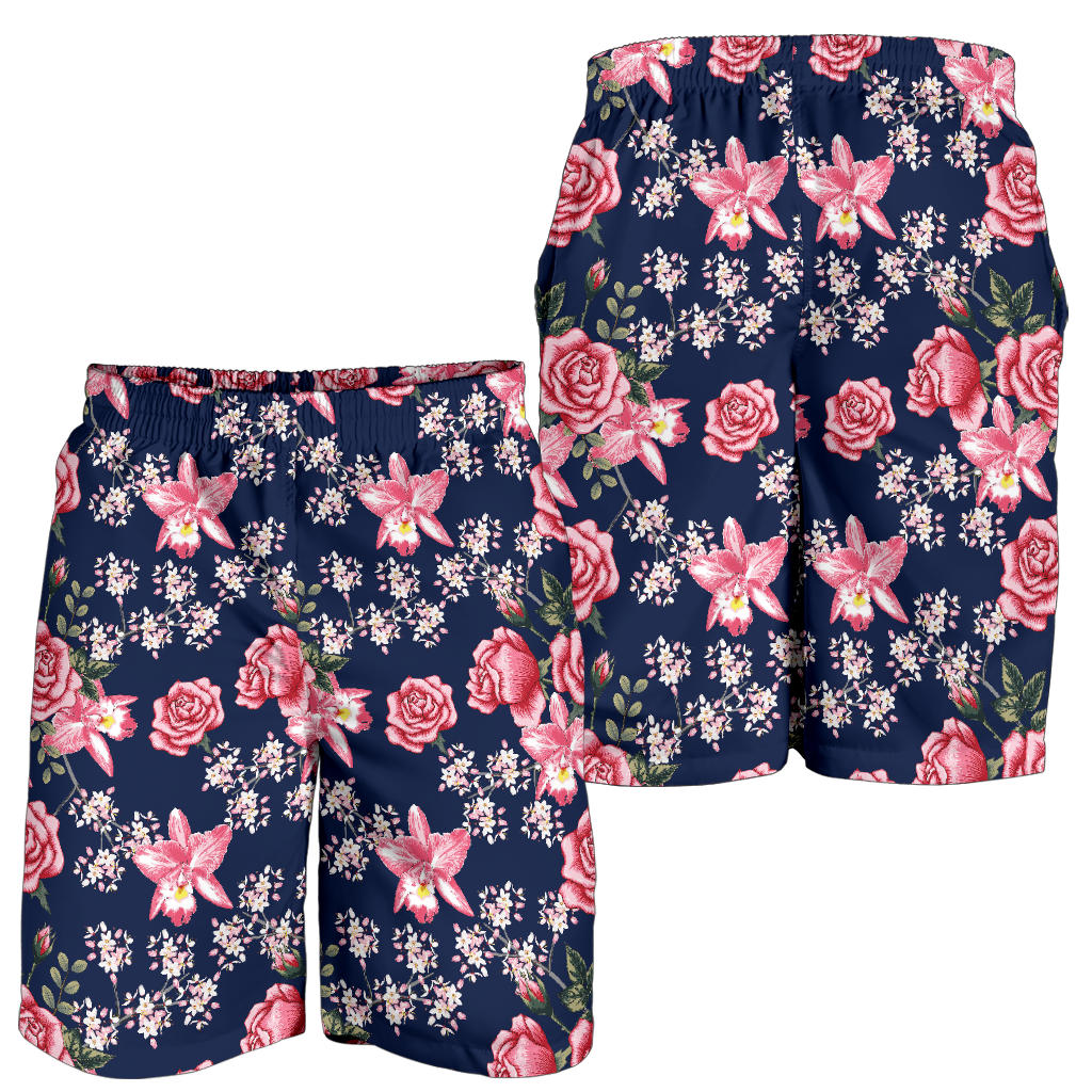 Rose Pattern Print Design A05 Mens Shorts