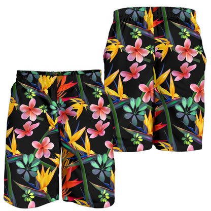 Tropical Flower Pattern Print Design TF015 Mens Shorts