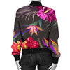 Hibiscus Pattern Print Design HB014 Women Bomber Jacket