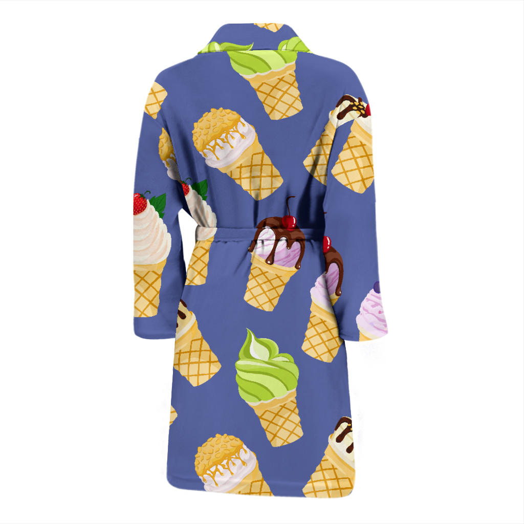 Ice Cream Pattern Print Design IC03 Men Bathrobe