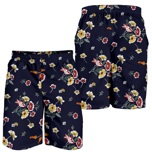 Summer Floral Pattern Print Design SF01 Mens Shorts