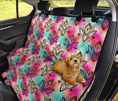 Lotus Boho Pattern Print Design LO02 Rear Dog  Seat Cover