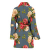 Rose Pattern Print Design RO017 Women Bathrobe