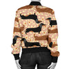 Dachshund Pattern Print Design 011 Women's Bomber Jacket