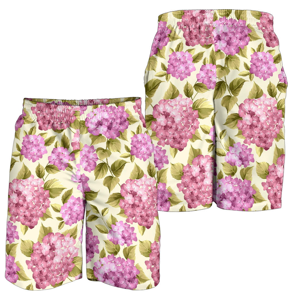 Hydrangea Pattern Print Design HD05 Mens Shorts