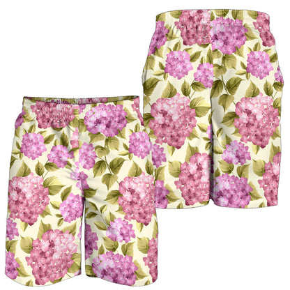 Hydrangea Pattern Print Design HD05 Mens Shorts
