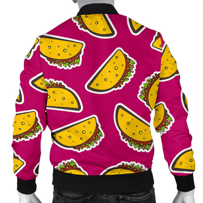 Taco Pattern Print Design TC01 Men Bomber Jacket