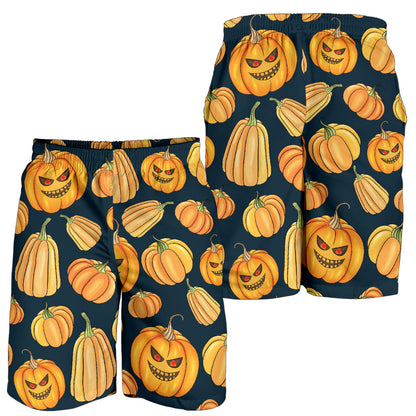 Pumpkin Halloween Pattern Print Design A04 Mens Shorts