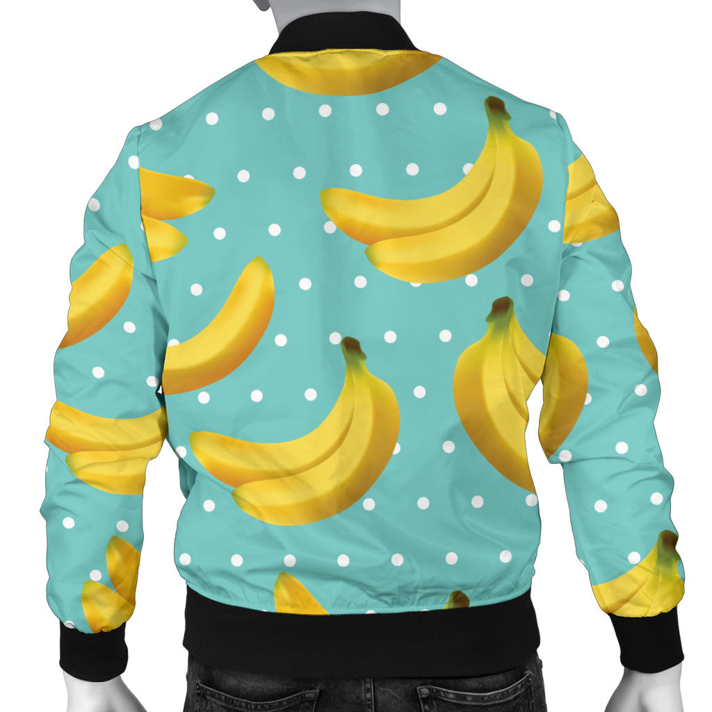 Banana Pattern Print Design BA02 Men Bomber Jacket