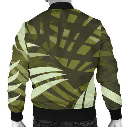 Palm Leaves Pattern Print Design PL05 Men Bomber Jacket