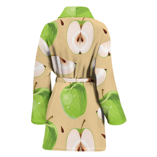 Apple Pattern Print Design AP07 Women Bathrobe