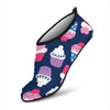 Cupcake Pattern Print Design CP04 Aqua Water Shoes