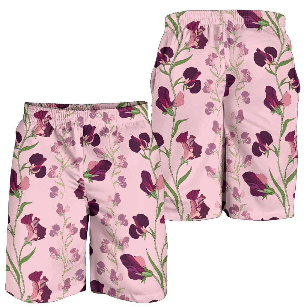 Peony Pattern Print Design PE09 Mens Shorts