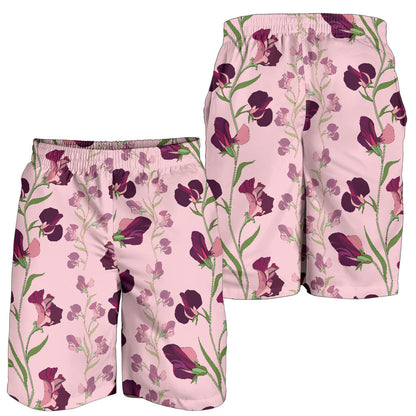 Peony Pattern Print Design PE09 Mens Shorts