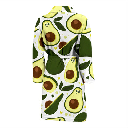 Avocado Pattern Print Design AC06 Men Bathrobe