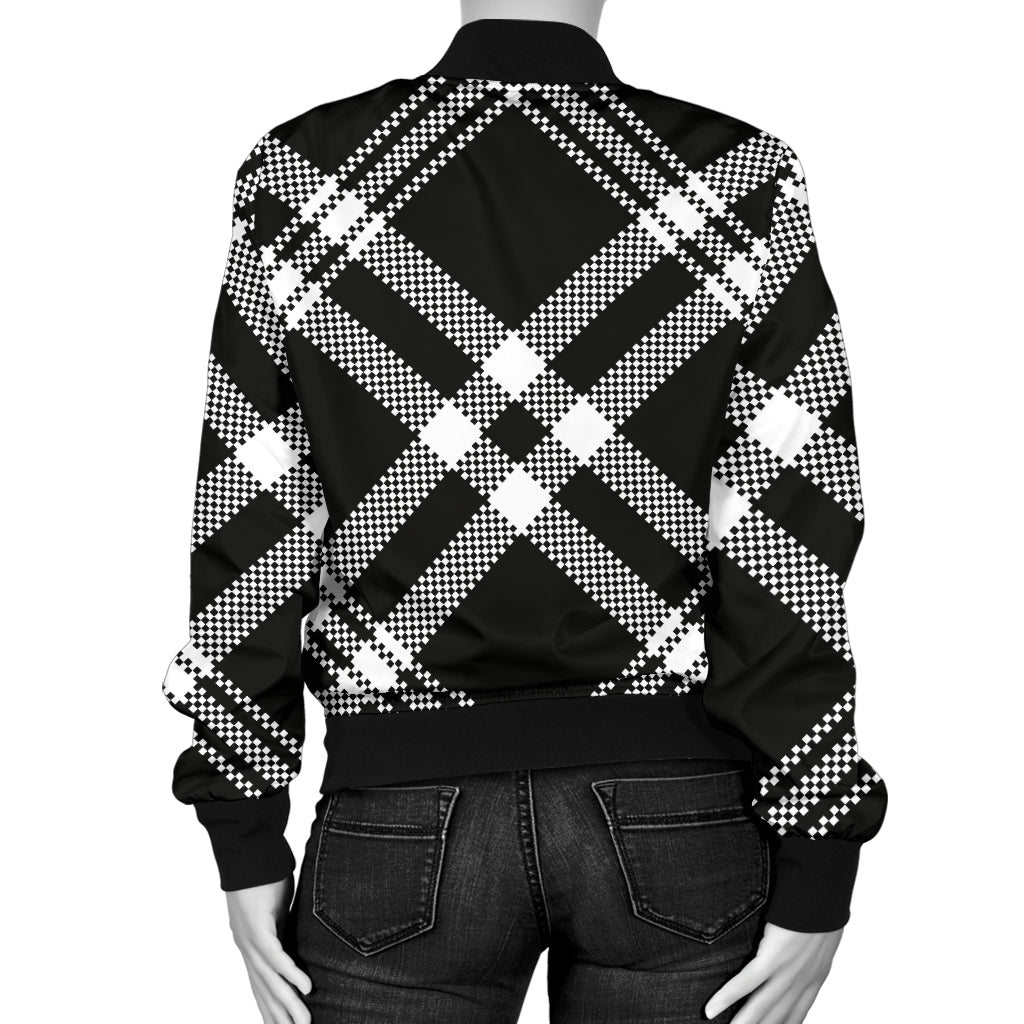 Madras Pattern Print Design 03 Women's Bomber Jacket