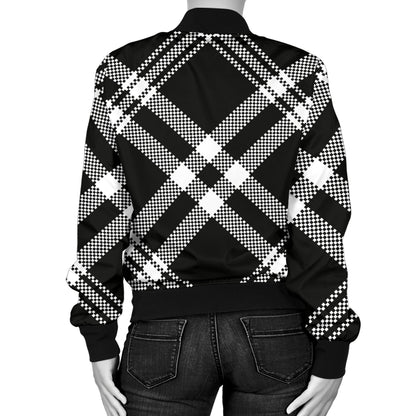 Madras Pattern Print Design 03 Women's Bomber Jacket
