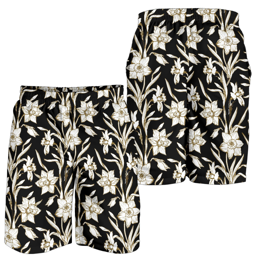 Daffodils Pattern Print Design DF06 Mens Shorts