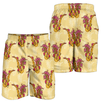 Saxophone Pattern Print Design 04 Mens Shorts