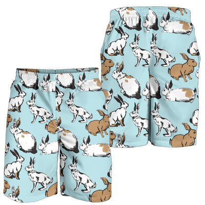 Rabbit Pattern Print Design RB018 Mens Shorts
